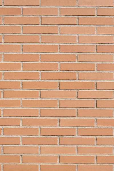 Brick Wall Clean Orange Bricks Background Vertical Texture — Stockfoto