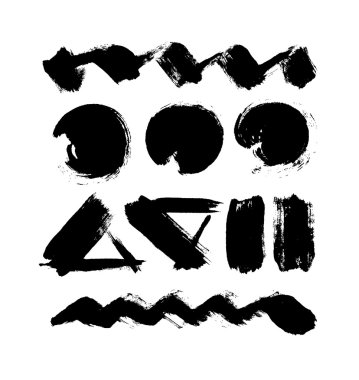 Siyah grungy vektör arka plan el boyaması. Fırça tasarım.