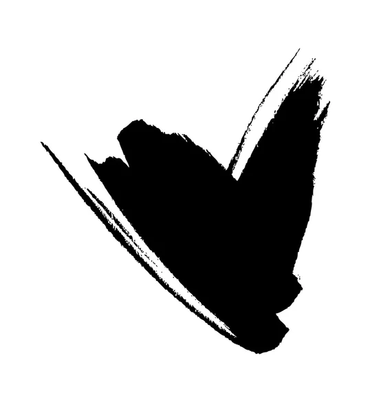 Negro grungy vector abstracto pintado a mano de fondo. Diseño de pincel . — Vector de stock