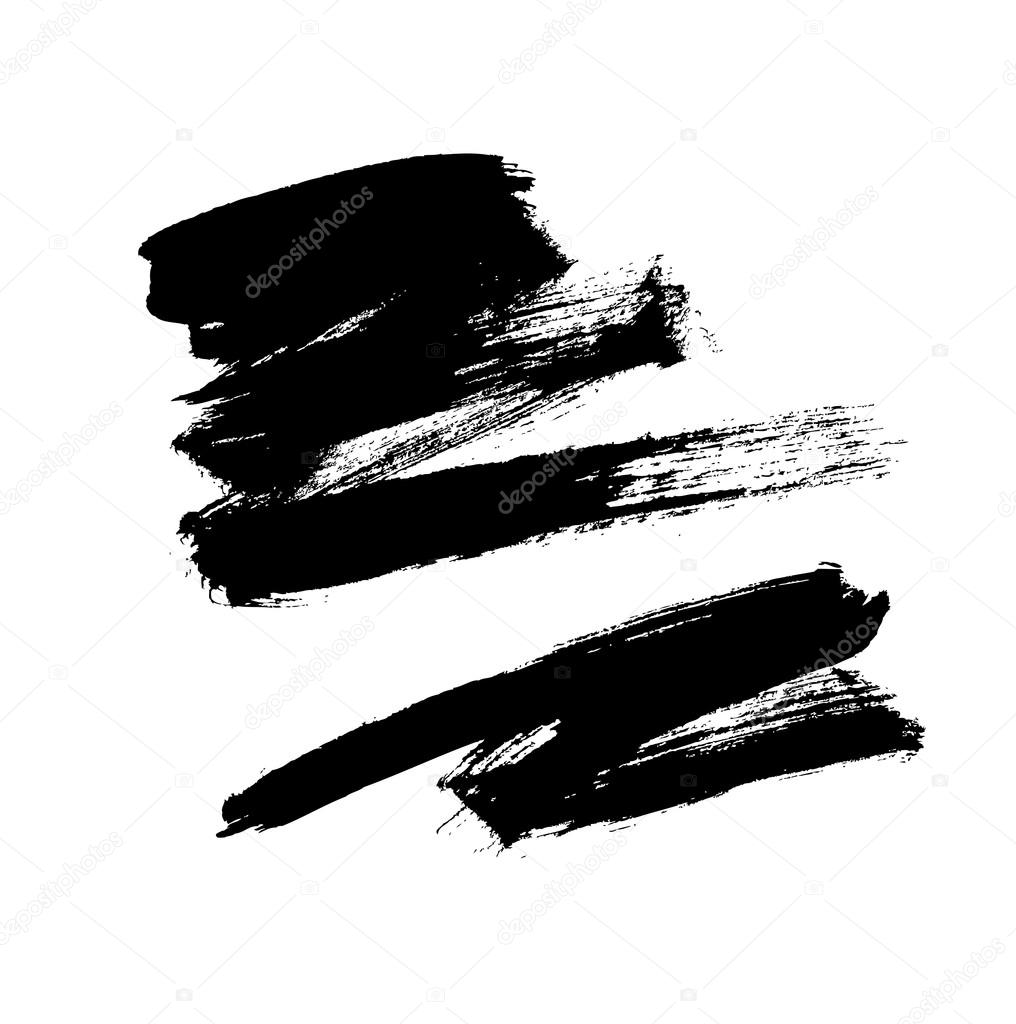 Black grungy vector abstract hand-painted background. Grunge Brush Stroke. Modern Textured Brush Stroke