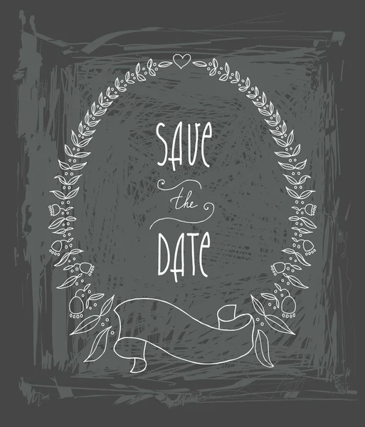 Вектор Save the Date Ornate Me. Идеально подходит для приглашений или объявлений . — стоковый вектор