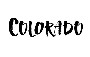 Colorado mu? Modern fırça mürekkebi harfleri. Retro tipografi baskısı. Vektör el yazısı yazması. ABD Eyaleti.