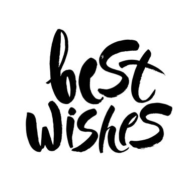 En iyi dileklerimle Noel ve Yeni Yıl kaligrafisi beyaz arka planda izole edilmiş, Vektör illüstrasyonu. Modern fırça harfleri