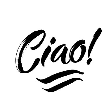 Hoşça kal. Mürekkep el yazısı. Modern fırça kaligrafisi. El yazısıyla yazılmış bir cümle. İlham verici grafik tasarım tipografi ögesi. Basit vektör işareti. Vektör