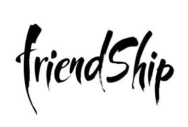 - Arkadaşlık mı? Vektör tipografik tasarımı. İlham verici alıntılar. El çizimi çizimi. Mektup afişi. Modern fırça hat sanatı.