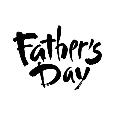 Babalar Günü el yazısıyla yazılmış mutlu mektuplar. Tasarımınız için beyaz arkaplanda fırça desenli vektör kaligrafisi