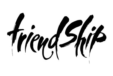 - Arkadaşlık mı? Vektör tipografik tasarımı. İlham verici alıntılar. El çizimi çizimi. Mektup afişi. Modern fırça hat sanatı