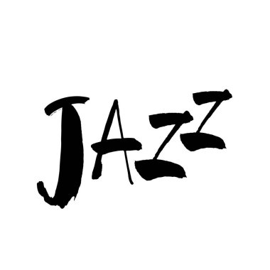 Caz. Mürekkep el yazısı. Modern fırça kaligrafisi. El yazısıyla yazılmış bir cümle. İlham verici grafik tasarım tipografi ögesi. Kaba basit vektör işareti.