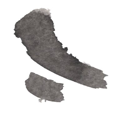 Beyaz arka planda siyah mürekkep lekesi izole edilmiş. Grunge dokusu.