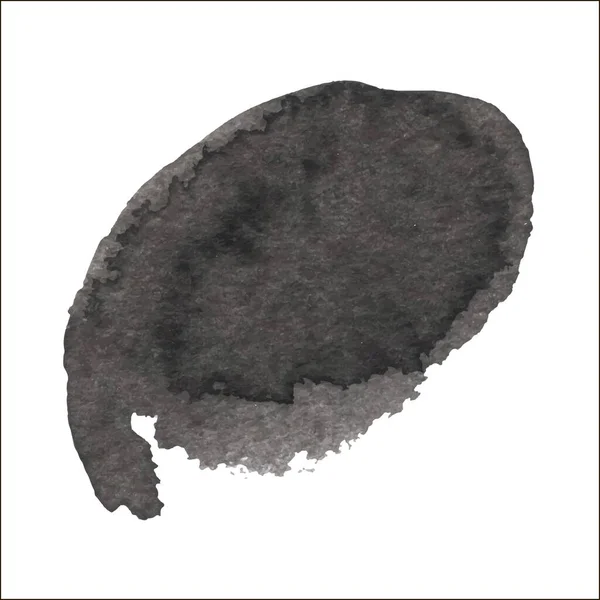 Tache Encre Noire Vectorielle Isolée Sur Fond Blanc Texture Grunge — Image vectorielle