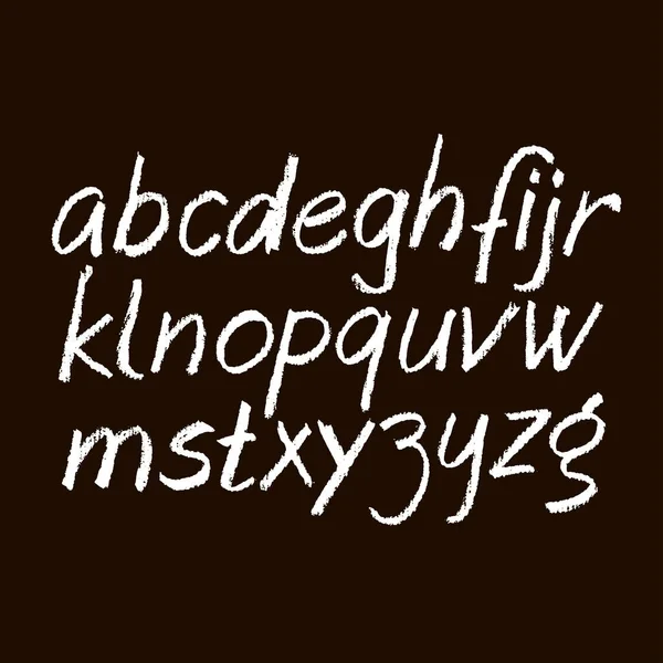 Vektor Pastell Oder Kreide Stil Handgezeichnete Alphabet Schrift Kalligraphie Alphabet — Stockvektor
