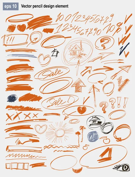 Hand-drawn design elements collection — Stock Vector