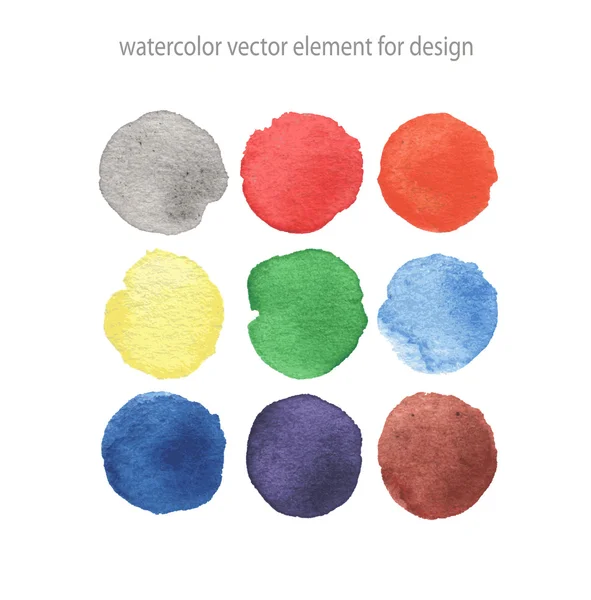 vector colorido aislado círculos Pintura acuarela.