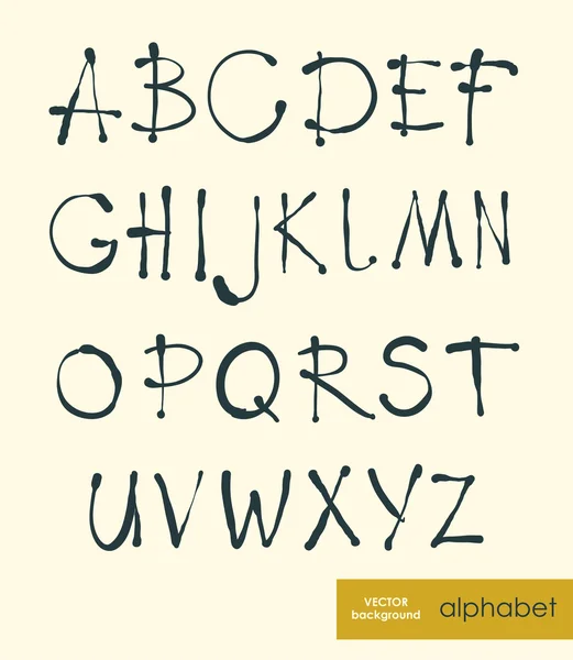 Vectoralfabet. handgetekende letters. — Stockvector