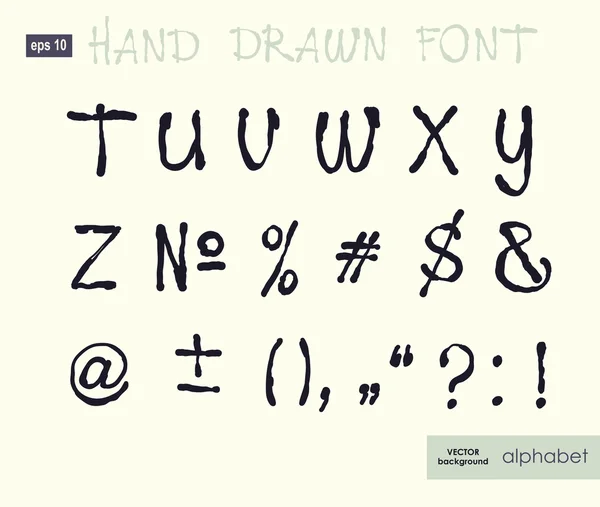 Handgeschriebene Alphabet Buchstaben Vektor. abc für Ihr Design. — Stockvektor