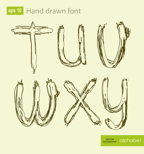 Handgeschriebene Alphabet Buchstaben Vektor. abc für Ihr Design. — Stockvektor
