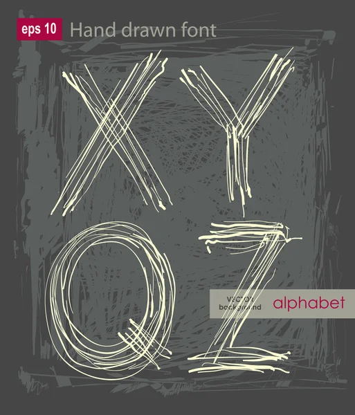 Handgeschreven alfabet letters vector. ABC voor uw ontwerp. — Stockvector