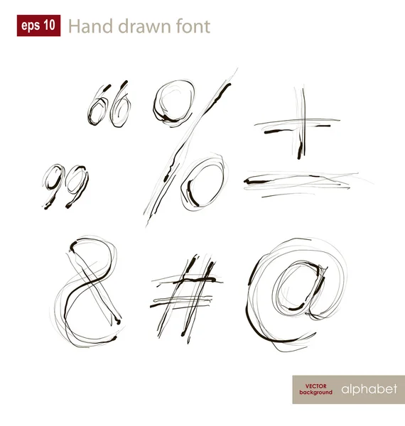 Handgeschreven alfabet letters vector. ABC voor uw ontwerp. — Stockvector