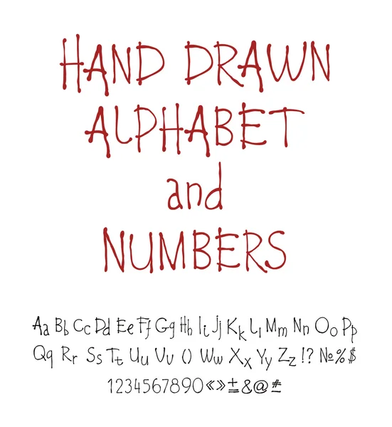 Vector uppsättning kalligrafiska akryl eller bläck alfabetet. — Stock vektor