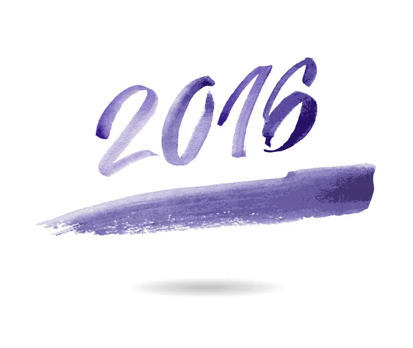 Mutlu yeni yıl 2016. Suluboya vektör. Yazıt 2016