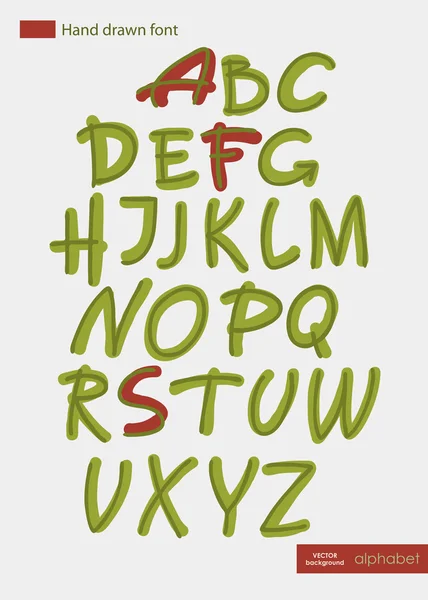 Handgezeichnetes Vektoralphabet. — Stockvektor