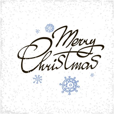 Neşeli Noel el izole üzerinde beyaz arka plan yazı. Vektör görüntü.