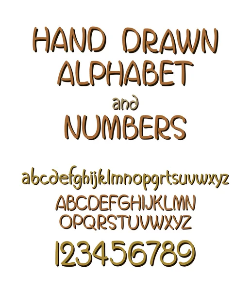 Kaligrafi akrilik veya mürekkep alfabe kümesi vektör. Beyaz arka plan. — Stok Vektör