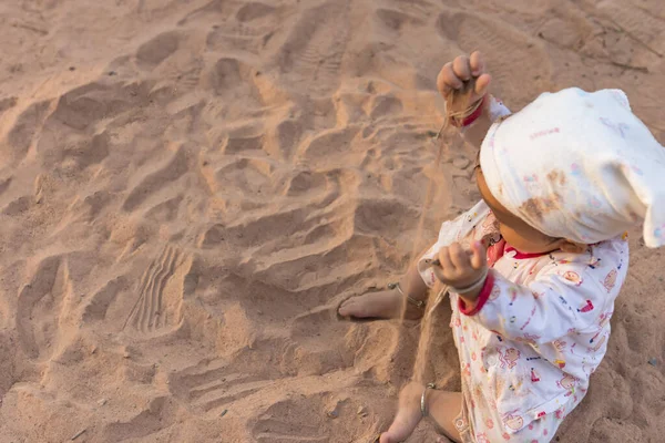 Crianças Gostavam Brincar Areia Casa Conceito Para Melhorar Desenvolvimento Intelectual — Fotografia de Stock