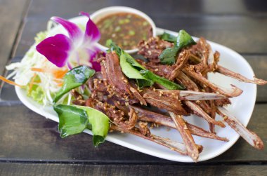 Tayland arazi yiyecek kızarmış ördek ağzı