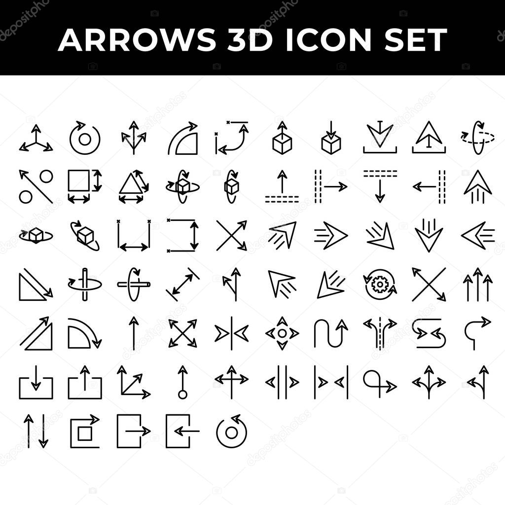 arrows icon set include orientation,rotate,triple,angle,turning,increase,square,triangle,rotate,distance,cross,decrease,axis,divide,expand,mirror,in box,upload,up arrow,up down,log-out,download