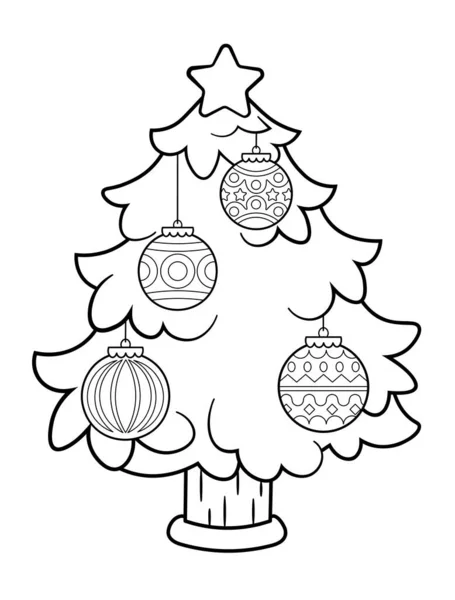 Desenho de árvore de natal para colorir