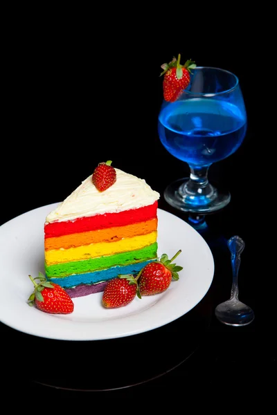 De Cake van de regenboog van de Indonesische voedsel — Stockfoto