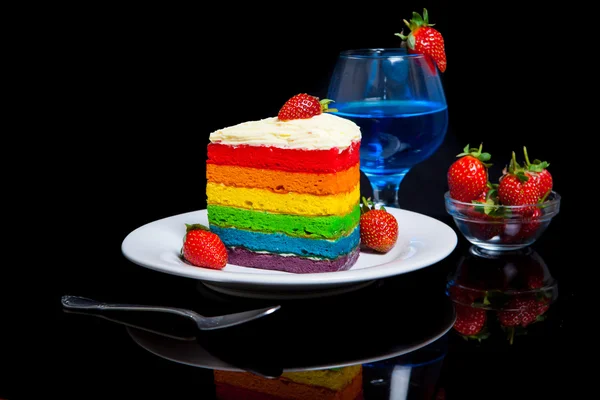 De Cake van de regenboog van de Indonesische voedsel — Stockfoto