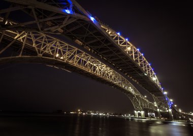 Blue Water Bridge At Night clipart