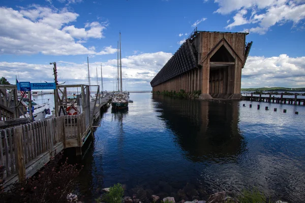 Marquette Мічиган руди Dock і Марина — стокове фото