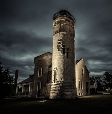 Eski Makana noktası deniz feneri Michigan