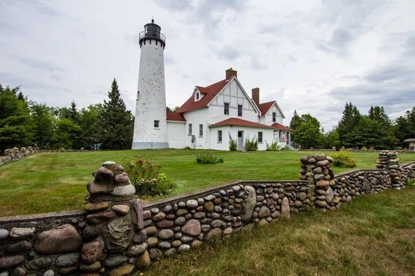 Point Iroquois Lighthouse — Stock Photo, Image