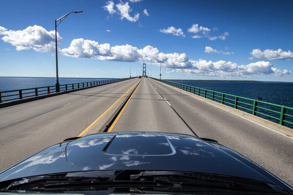 Driving Across Mackinaw