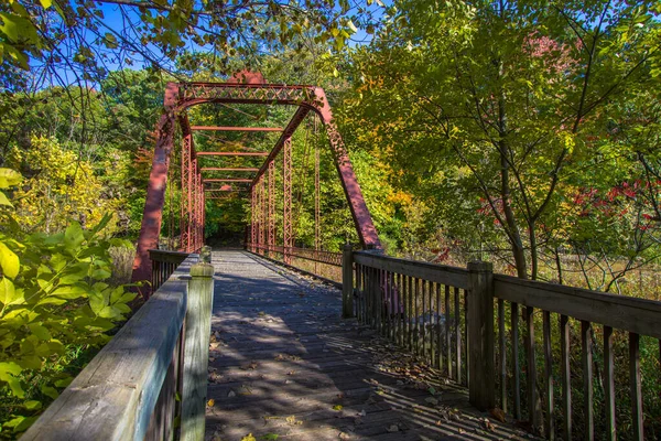 Parque Historic Bridge Battle Creek Michigan Utiliza Pontes Históricas Estado — Fotografia de Stock