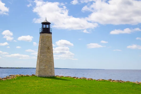 Michigan Gölü Deniz Feneri Michigan Gölü Kıyısındaki Deniz Feneri Gladstone — Stok fotoğraf