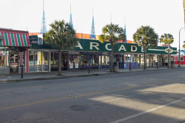 Myrtle Beach Carolina Sul Eua Fevereiro 2021 Entrada Arcade Vintage Fotos De Bancos De Imagens