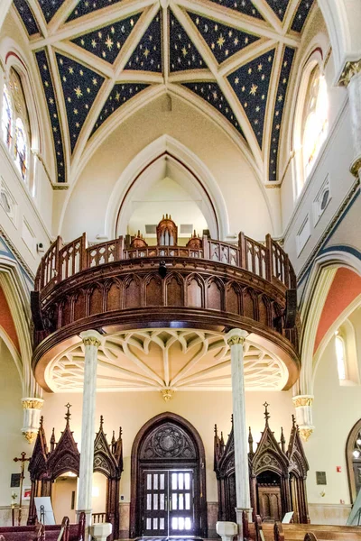 Charleston Carolina Sul Eua Fevereiro 2021 Interior Histórica Catedral São — Fotografia de Stock
