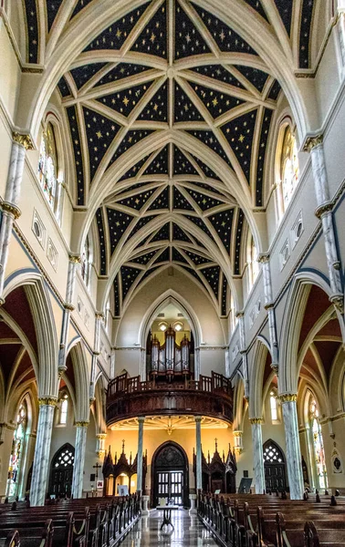 Charleston Carolina Sul Eua Fevereiro 2021 Interior Histórica Catedral São — Fotografia de Stock