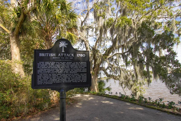 Charleston Caroline Sud États Unis Février 2021 Marqueur Historique Commémorant — Photo