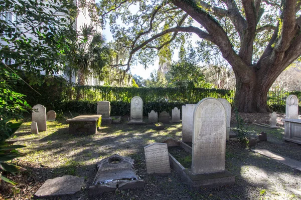 Charleston South Carolina Usa Februari 2021 Den Äldsta Kyrkogården Charleston — Stockfoto