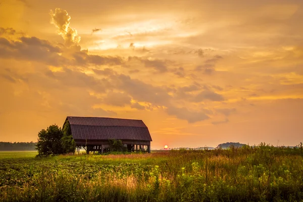 País por do sol — Fotografia de Stock