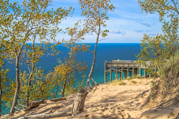 Spící medvěd duny národní lakeshore — Stock fotografie