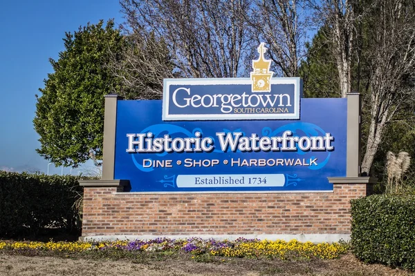 Bienvenido a la histórica Georgetown Carolina del Sur — Foto de Stock