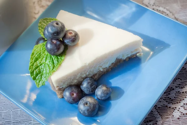 Tarta de queso con arándanos — Foto de Stock