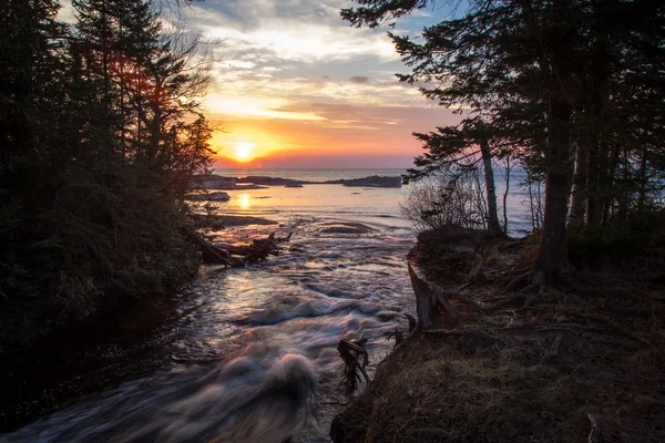 Rivière Wilderness Coucher de soleil — Photo